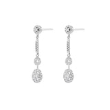 拼鑲鑽石垂式耳環 - WILLS JEWELLERY