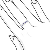 藍寶石鑽石間鑲逼鑲鑽石戒指 - WILLS JEWELLERY