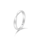 經典光金內鑲鑽線戒 - WILLS JEWELLERY