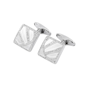 方形鑽石袖口鈕 - WILLS JEWELLERY