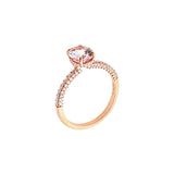 橢圓形摩根石鑽石戒指 - WILLS JEWELLERY