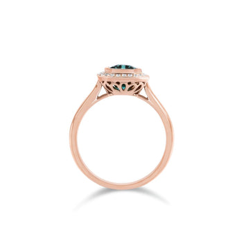 祖母綠切割綠碧璽圍鑽戒指 - WILLS JEWELLERY