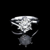 經典六爪懸浮鑲鑽石戒指款式 - WILLS JEWELLERY