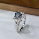 圍鑽戒指 · 金屬灰尖晶石 - WILLS JEWELLERY