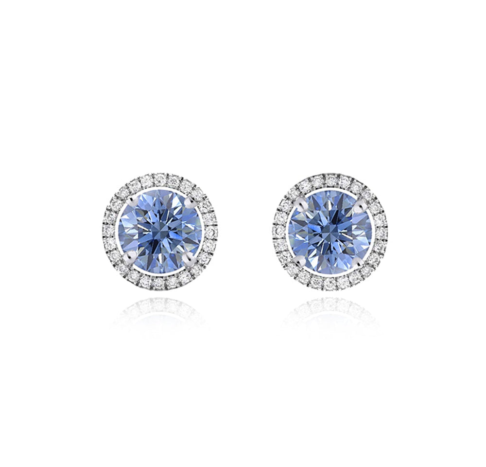 《圓 • 緣》藍寶石鑽石耳環 WILLS JEWELLERY