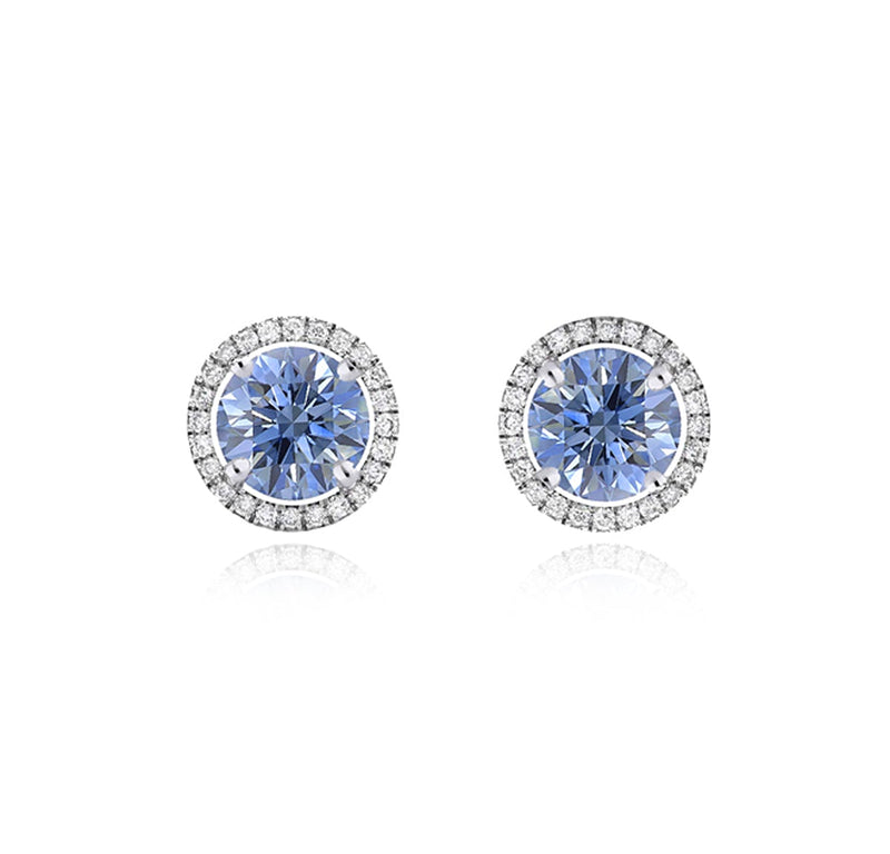 《圓 • 緣》藍寶石鑽石耳環 WILLS JEWELLERY