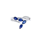 蔓枝・梨形藍寶石鑽石戒指 - WILLS JEWELLERY