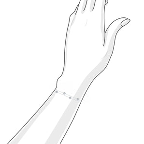 五小花 • 雙行鑽石手鏈 - WILLS JEWELLERY