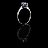 經典四爪弧形鏡底刀肶鑽石戒指款式 - WILLS JEWELLERY