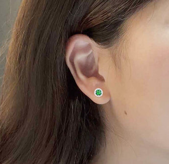 《圓 • 緣》綠寶石耳環 - WILLS JEWELLERY