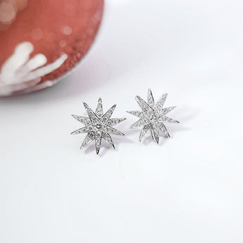 閃爍星星鑽石耳環 - WILLS JEWELLERY