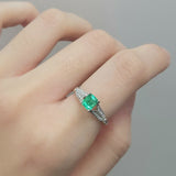 葉型戒指．銅綠色綠寶石 - WILLS JEWELLERY
