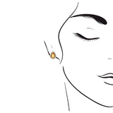 梨形黃寶石戴安娜款鑽石耳環 - WILLS JEWELLERY