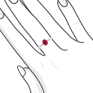 紅寶石清鑲鑽石戒指 - WILLS JEWELLERY