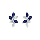 Season・藍寶石拼鑽石耳環 - WILLS JEWELLERY