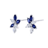 Season・藍寶石拼鑽石耳環 - WILLS JEWELLERY