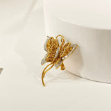 SHINE・18K黃金蝴蝶黃寶石圍鑽吊墜胸針 - WILLS JEWELLERY