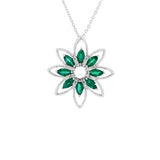 Starflower・綠寶石鑽石吊墜 - WILLS JEWELLERY