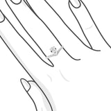 天然梨形鑽石V形戒指 - WILLS JEWELLERY