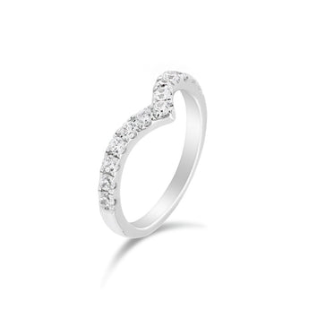 V形鑽石線戒II - WILLS JEWELLERY