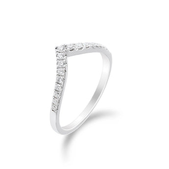 V形鑽石線戒IV - WILLS JEWELLERY