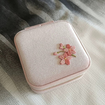 WILLS 精美綉花絲絨多用途旅行首飾盒 - WILLS JEWELLERY