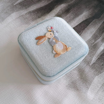 WILLS 精美綉花絲絨多用途旅行首飾盒 - WILLS JEWELLERY